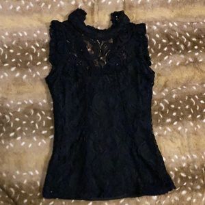 Black lace blouse